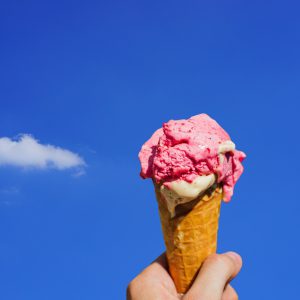 Strawberry Rhubarb Ice Cream
